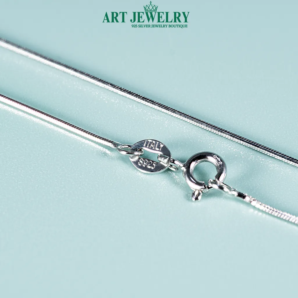 Dây mì tròn trơn Italy bạc 925